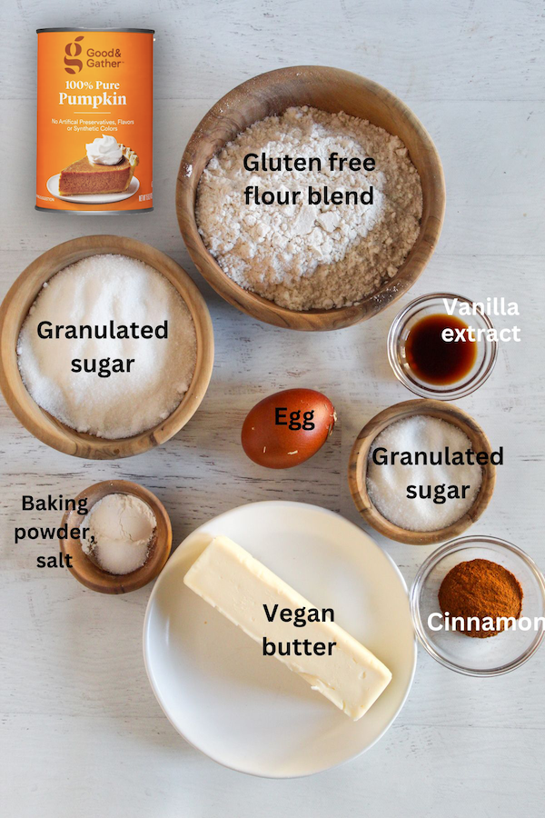 Gluten-free-pumpkin-snickerdoodle-cookies-ingredients on a counter