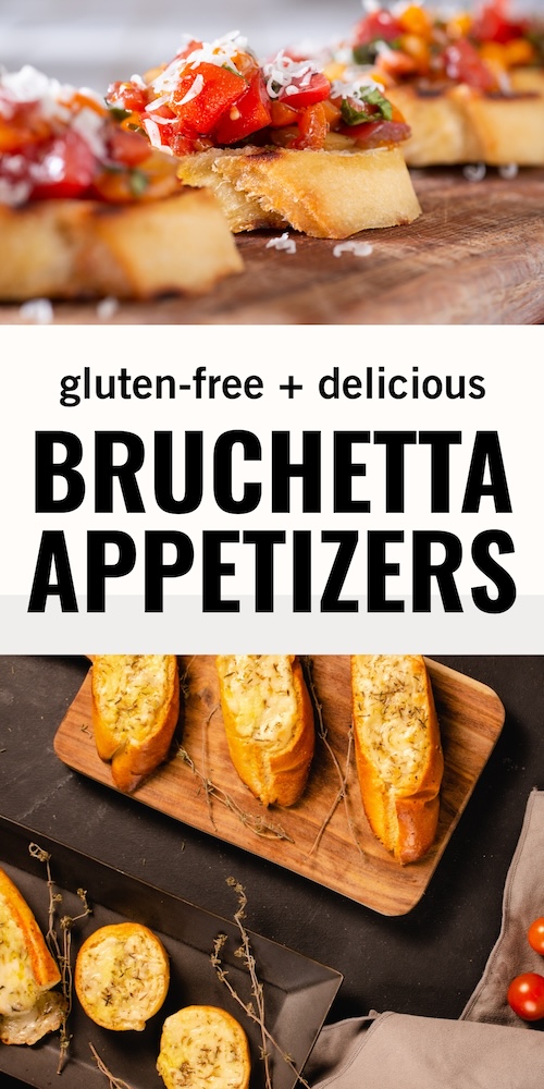 easy Italian appetizers Gluten Free Bruschetta appetizers recipe with olive tapenade