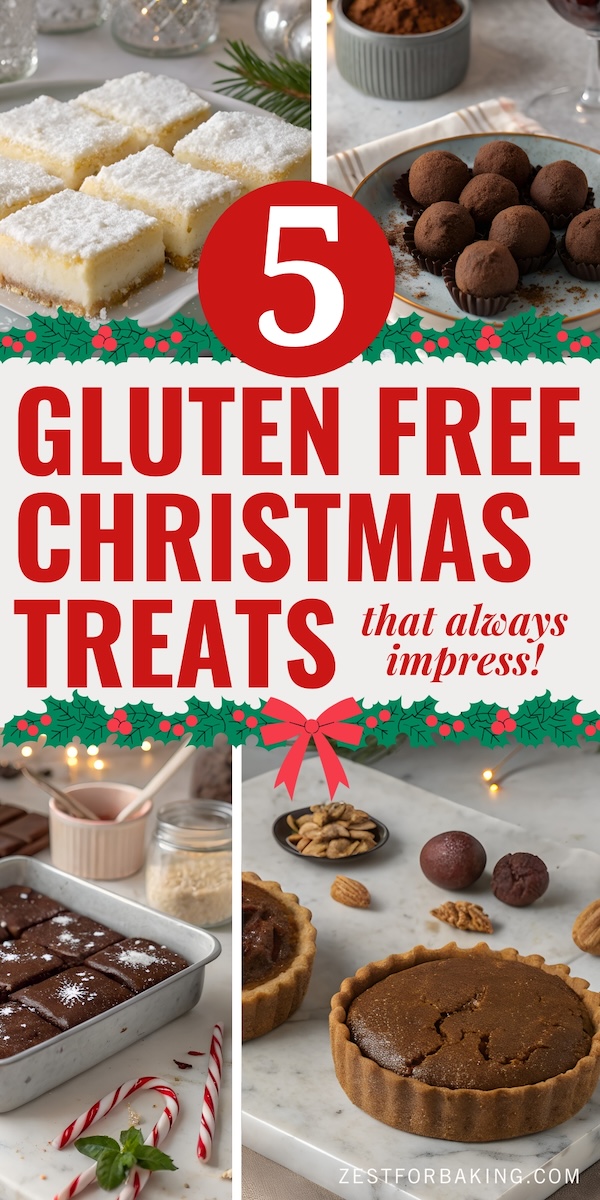 collection of five easy gluten free christmas treats recipes