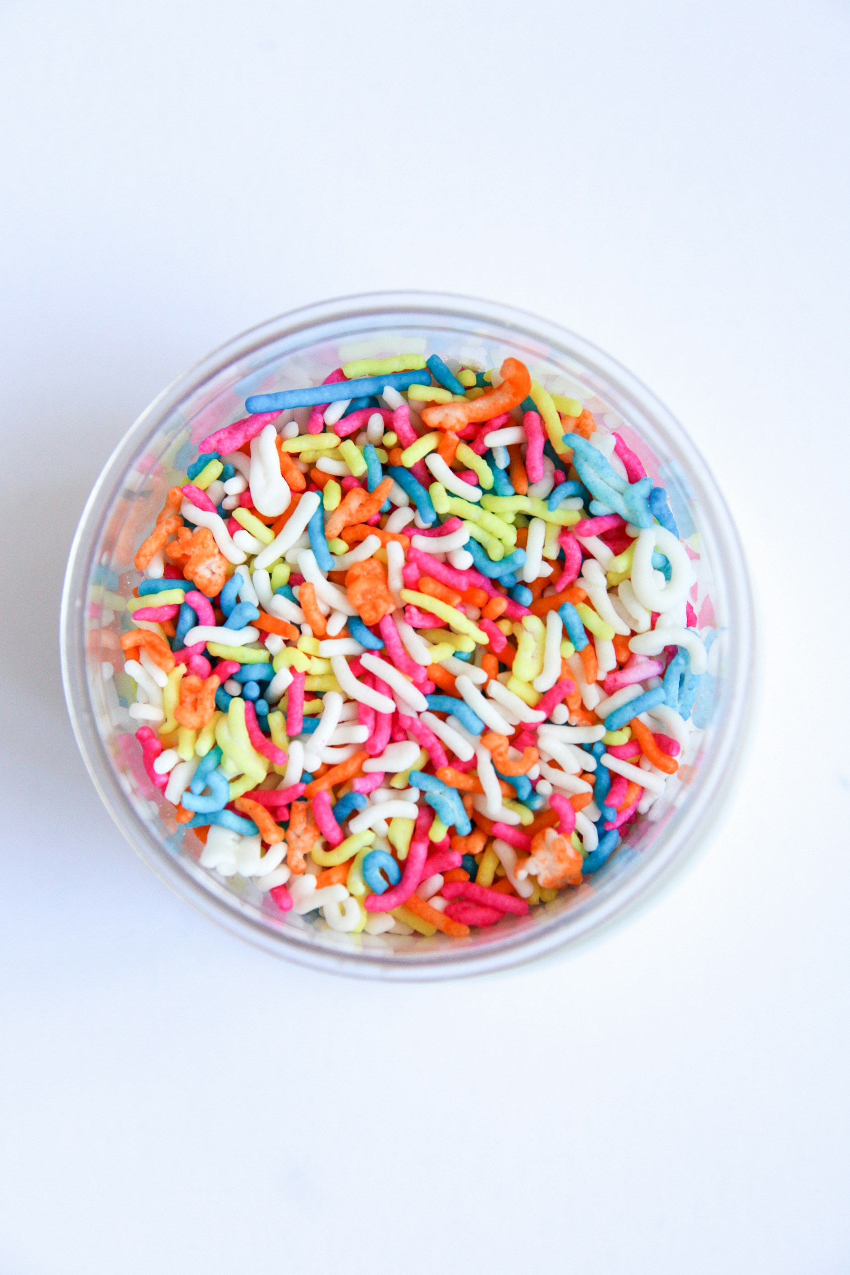Colorful sprinkles for Valentine’s chocolate-covered strawberries