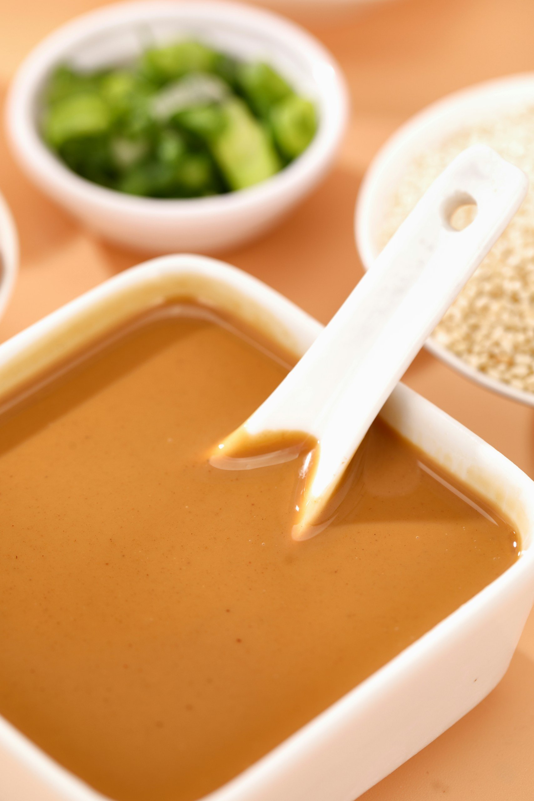Sesame sauce in a bowl