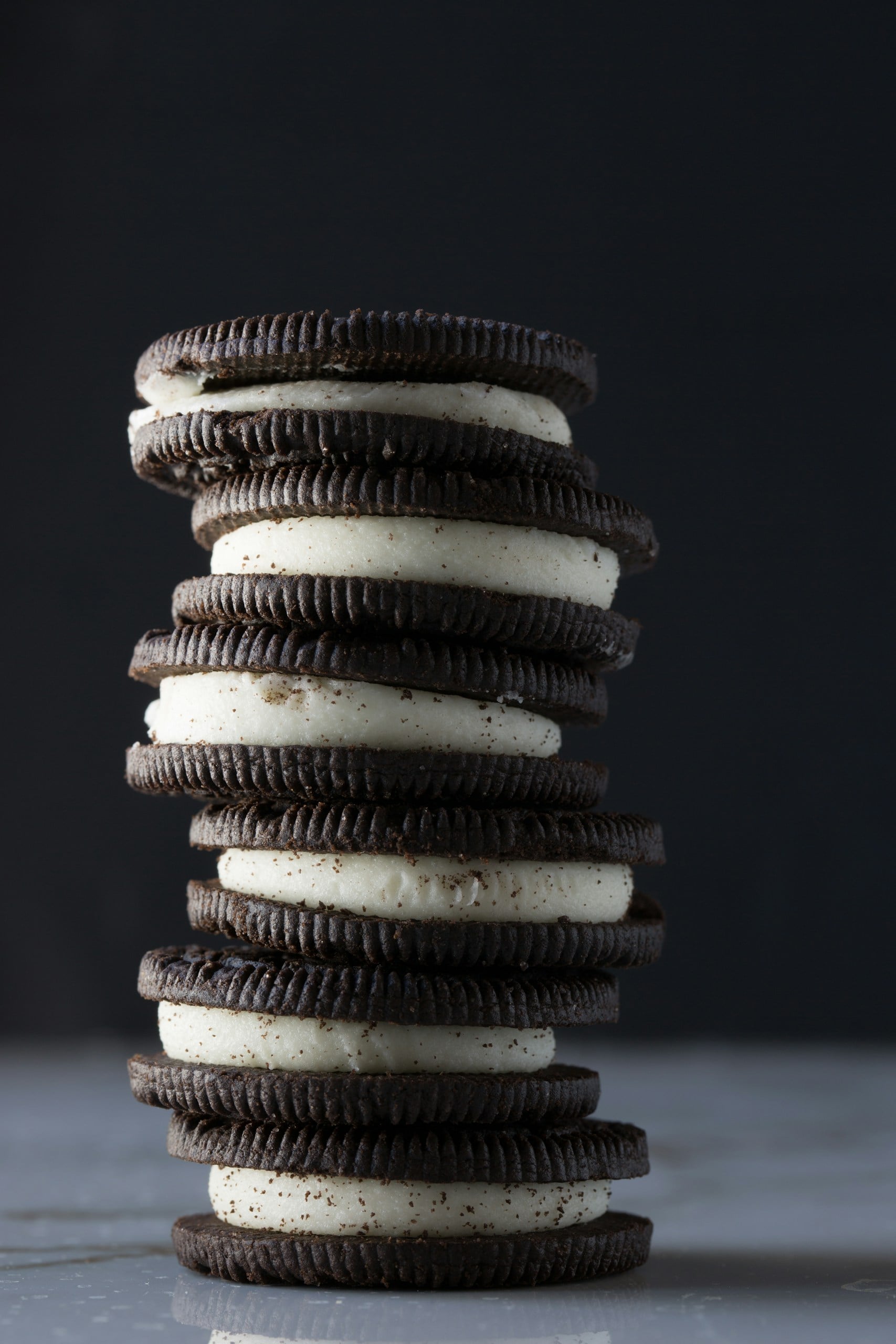Stacked gluten-free oreos