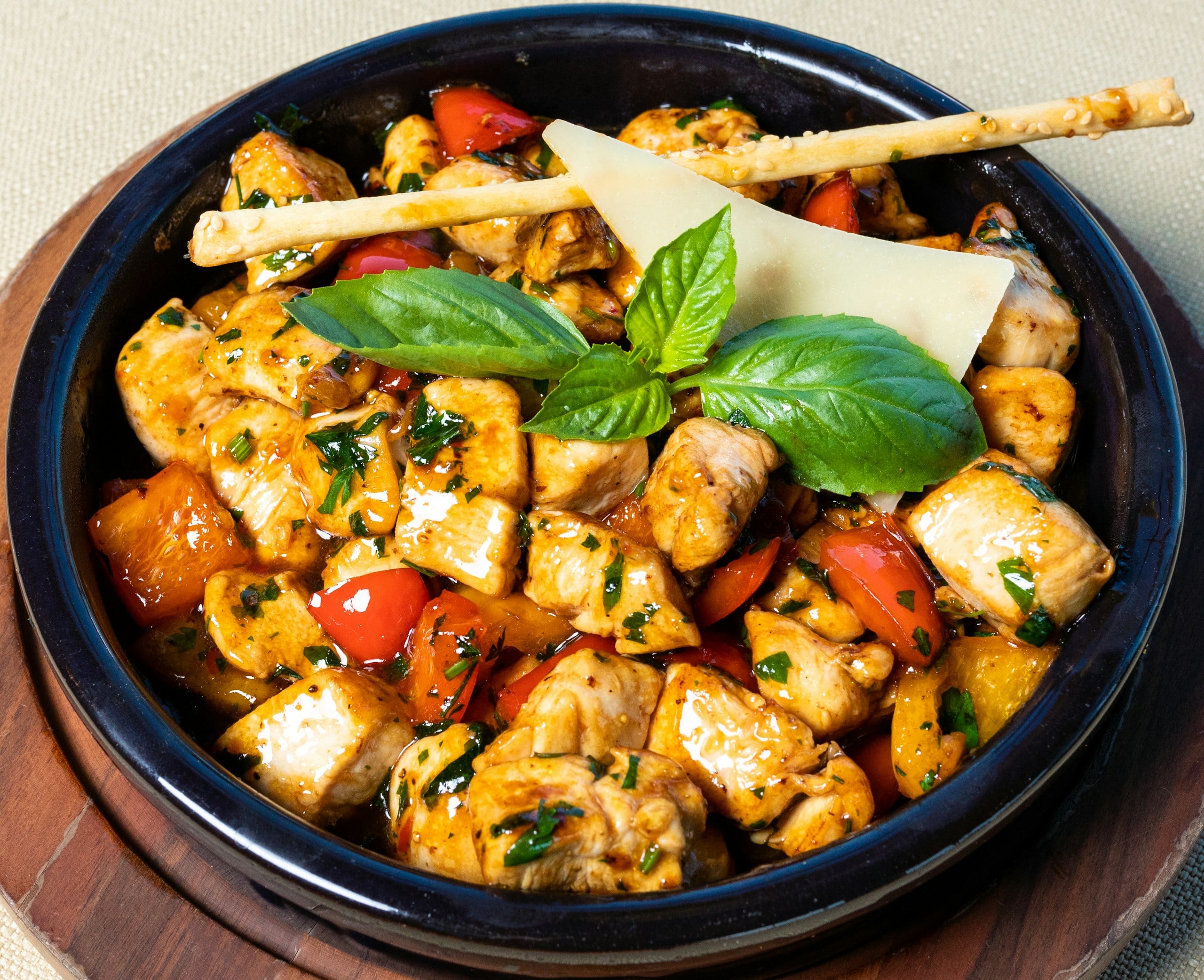 Chicken and tomato salad