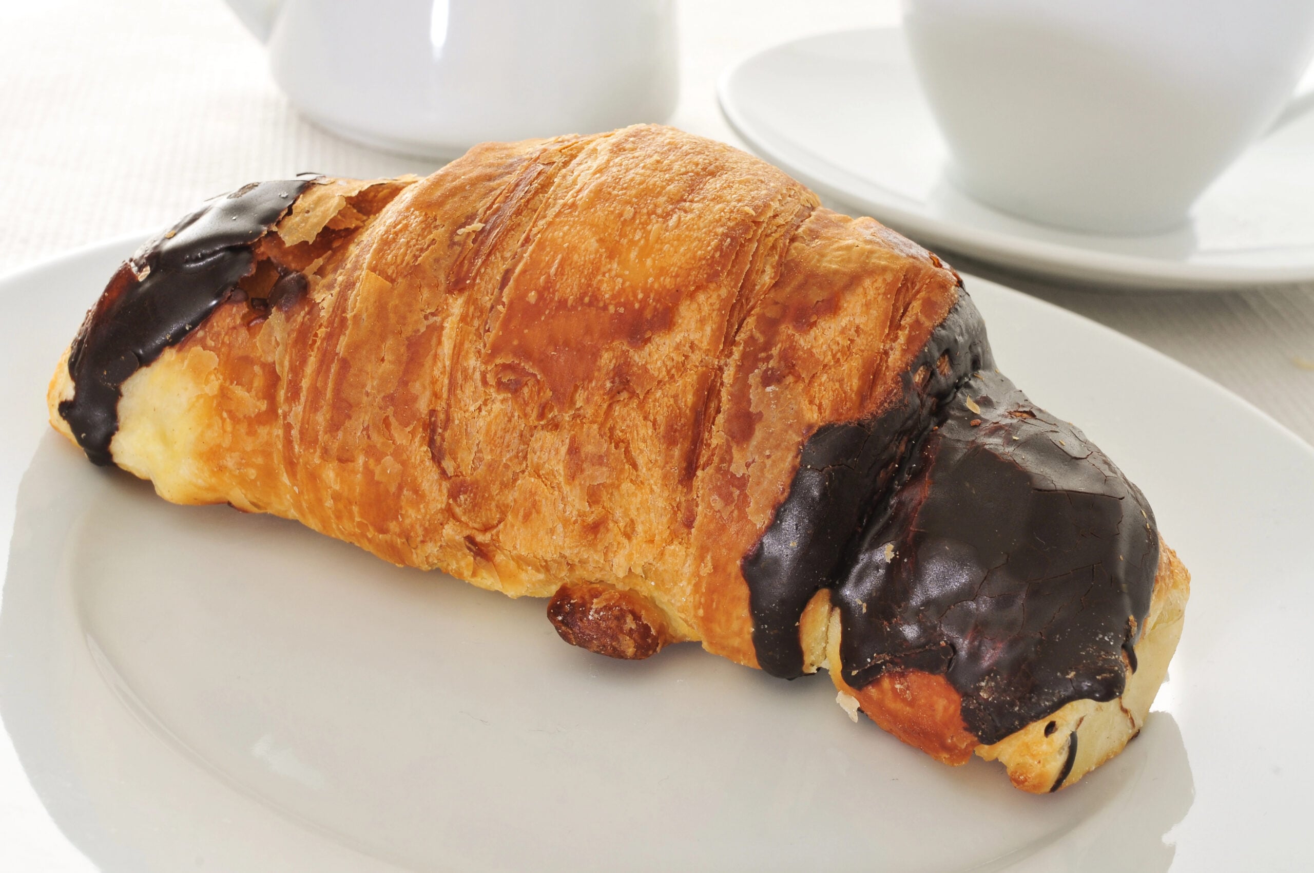 coffee and chocolate croissant