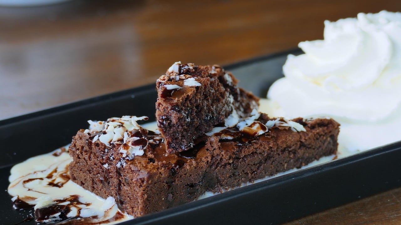 brownies with ice cream